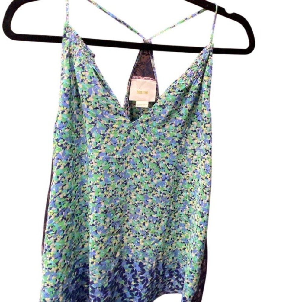 Maeve Anthropologie Tank Top Womens Size 12 Multicolor Floral Lace